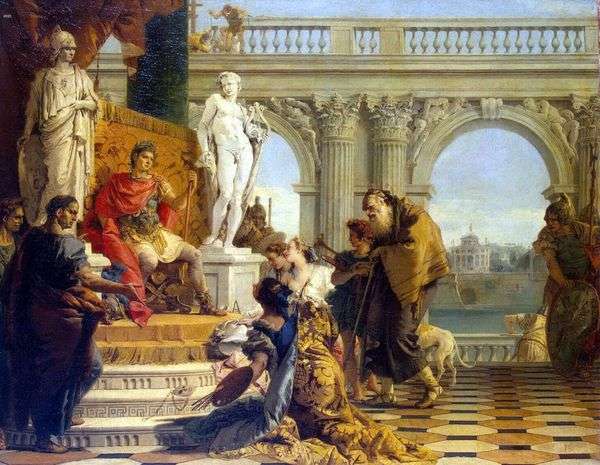 Maecenasはアウグストゥス皇帝に無料の芸術を贈る   Giovanni Battista Tiepolo