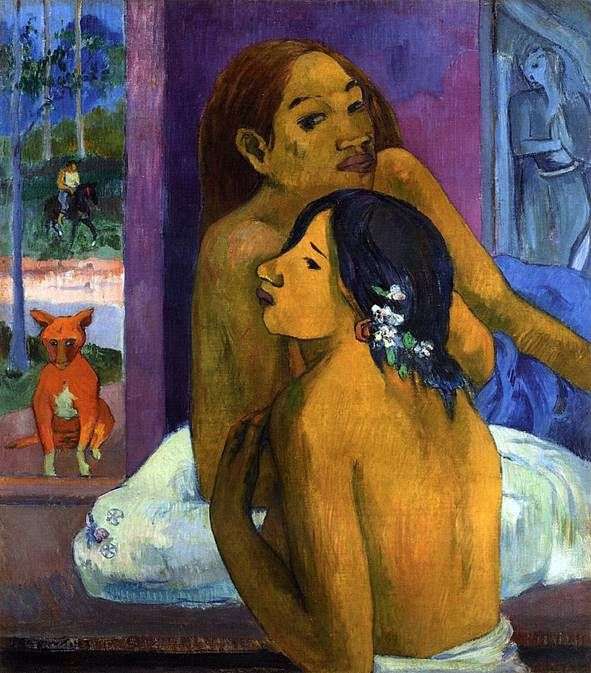 二人の女性（髪に花）   Paul Gauguin