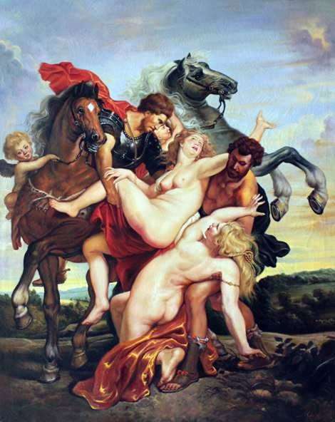 Leucippusの娘の拉致   Peter Rubens