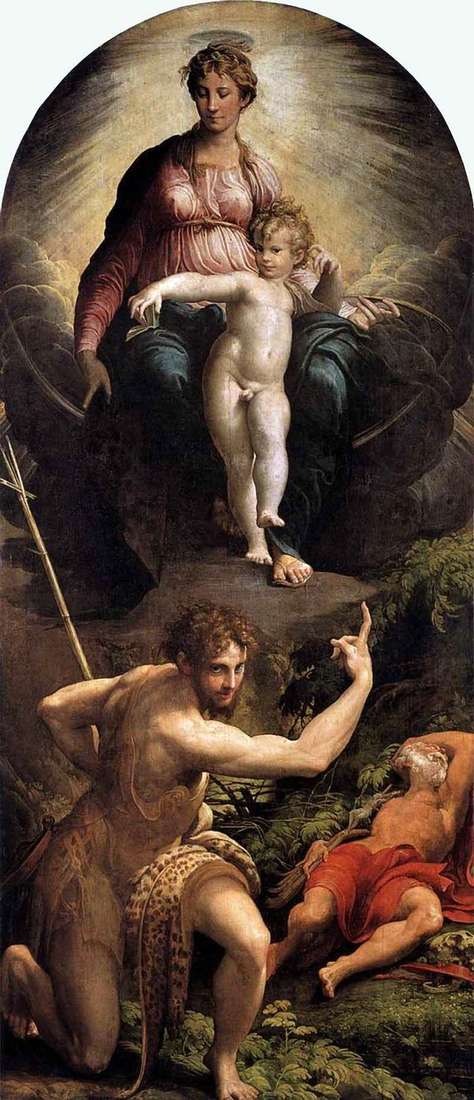 聖ジェロームのビジョン   Francesco Parmigianino