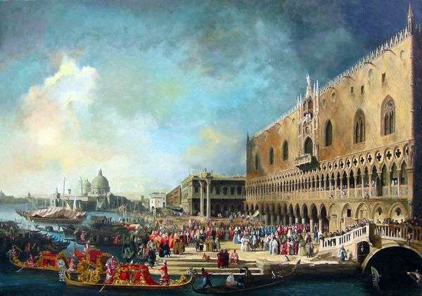 ヴェネツィアのフランス大使レセプション   Antonio Canaletto