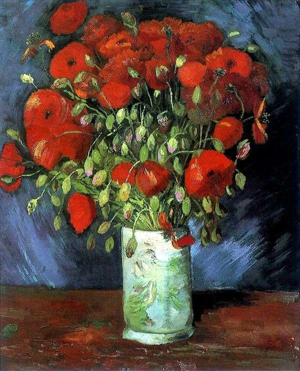 赤いケシの花瓶   Vincent Van Gogh