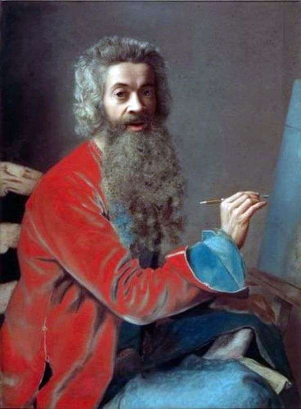 ひげのある自画像   Jean Etienne Liotard