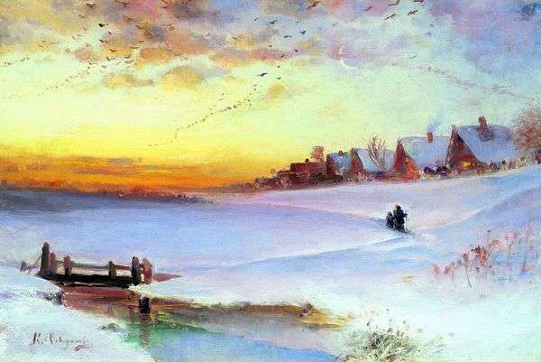 冬の風景（雪解け）   Alexey Savrasov