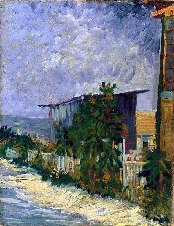 モンマルトル、ひまわりのある道   Vincent Van Gogh