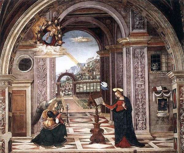 受胎告知 フレスコ画   Bernardino Pinturicchio