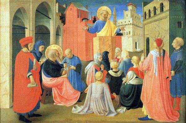 聖ペテロは聖マ​​ルコ   Fra Beato Angelicoへの福音を命じました