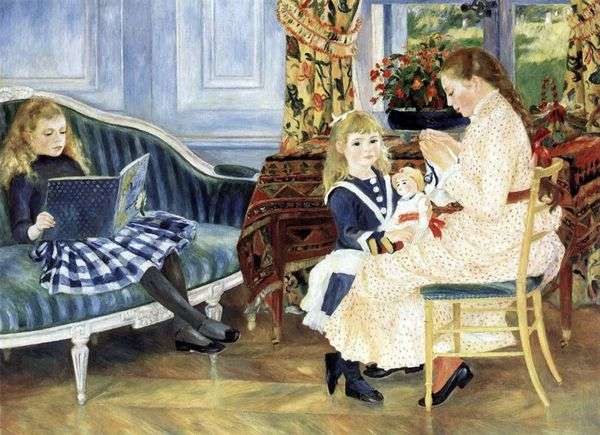 Vargemontの正午の子供   Pierre Auguste Renoir