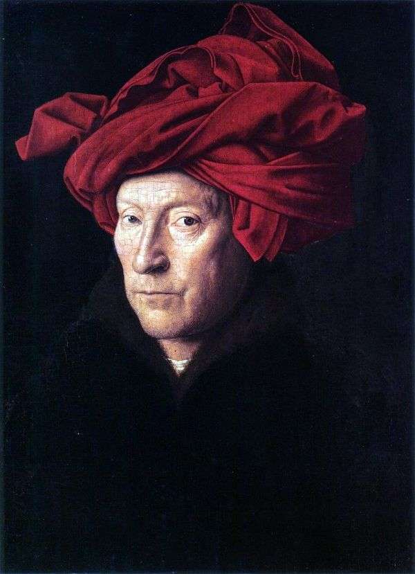 赤いターバン   Jan van Eyckの男の肖像