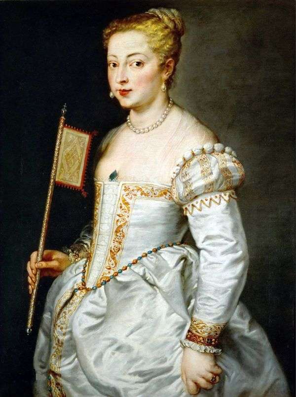 白いドレスの女性の肖像   Titian Vechelio