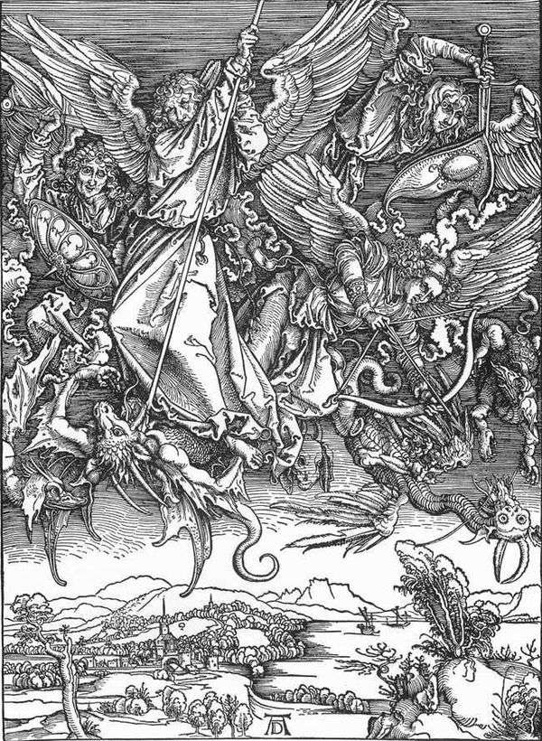 ドラゴンとの大天使ミカエルの戦い   Albrecht Durer