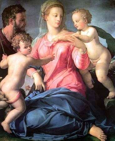 洗礼者ヨハネの聖なる家族（Madonna Stroganov）   Agnolo Bronzino